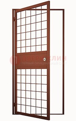 Коричневая металлическая бронированная дверь ДБ-6 в Чебоксарах