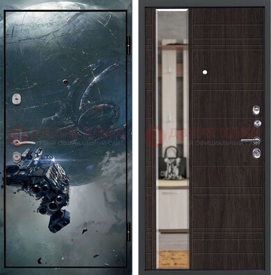 Железная дверь с фотопечатью космической фантастики ДФ-51 в Чебоксарах