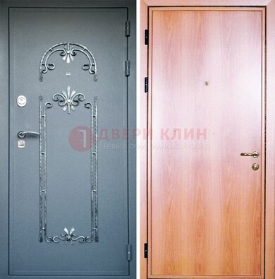 Железная дверь с ковкой ламинат внутри ДК-11 в квартиру во Владимире