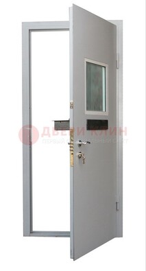 Белая металлическая дверь в кассу ДКС-1 в Чебоксарах