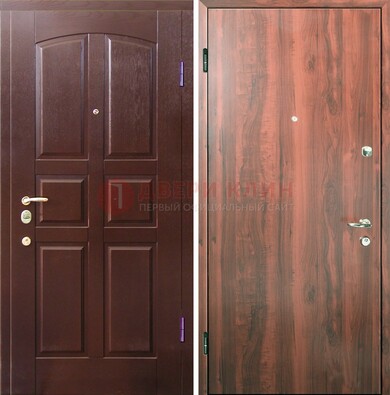 Офисная входная дверь с МДФ ламинат внутри ДМ-101 в Чебоксарах