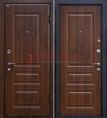 Темная металлическая дверь с МДФ ДМ-140 в Чебоксарах