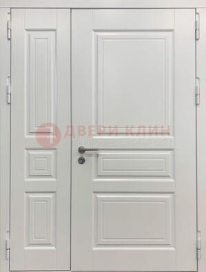 Полуторная светлая металлическая дверь с МДФ ДМ-336 в Чебоксарах