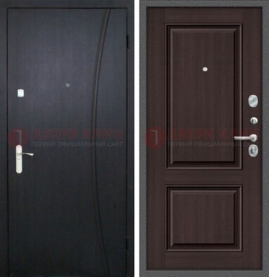 Темная стальная дверь с МДФ панелями ДМ-362 в Чебоксарах