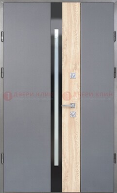 Полуторная металлическая дверь с МДФ ДМ-503 в Чебоксарах
