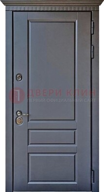 Тёмная входная дверь для коттеджа с МДФ ДМ-528 в Чебоксарах