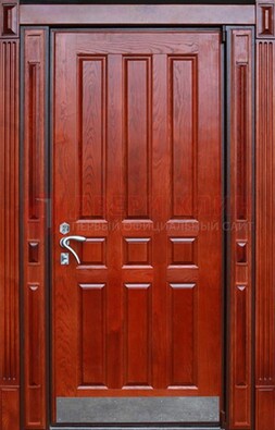 Красная входная дверь для улицы с МДФ ДМ-532 в Чебоксарах