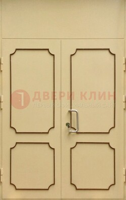 Светлая двухстворчатая дверь для загородного дома с МДФ ДМ-534 в Чебоксарах