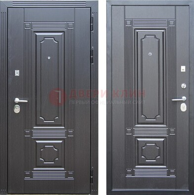 Декоративная серая металлическая дверь с МДФ ДМ-57 в Чебоксарах