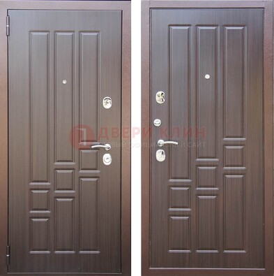 Теплая металлическая дверь с МДФ с двух сторон ДМ-80 в Чебоксарах
