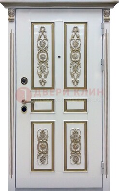 Входная дверь с массивом дуба в белом цвете ДМД-62 в Чебоксарах