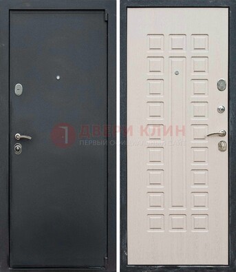 Черная металлическая дверь с порошковым покрытием ДП-101 в Чебоксарах