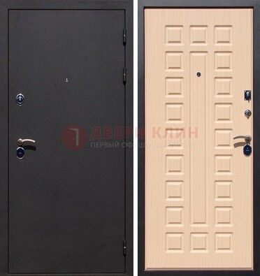 Черная стальная дверь с порошковым окрасом МДФ внутри ДП-102 в Чебоксарах