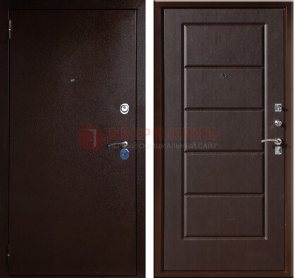 Темная входная дверь с порошковым окрасом ДП-113 в Чебоксарах