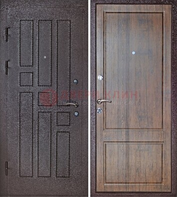 Темная входная дверь с порошковым покрытием МДФ внутри ДП-125 в Одинцово