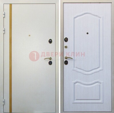 Белая входная дверь с порошковым напылением ДП-136 в Чебоксарах
