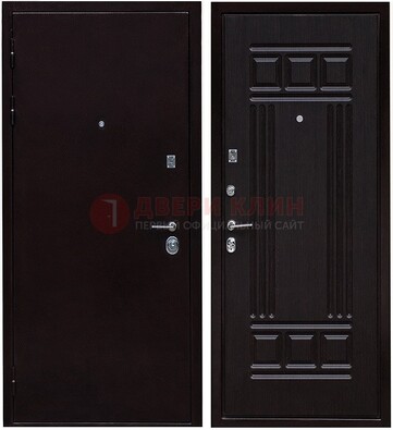 Темная стальная дверь с порошковым напылением ДП-140 в Чебоксарах