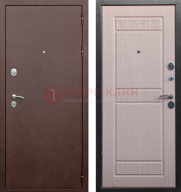Коричневая входная дверь с порошковым покрытием ДП-170 в Чебоксарах
