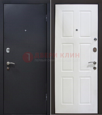 Черная металлическая дверь с порошковым покрытием ДП-193 в Чебоксарах