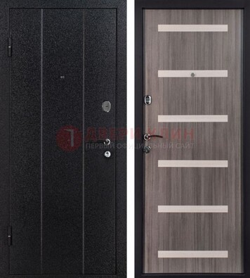 Черная стальная дверь с порошковым окрасом ДП-199 в Чебоксарах