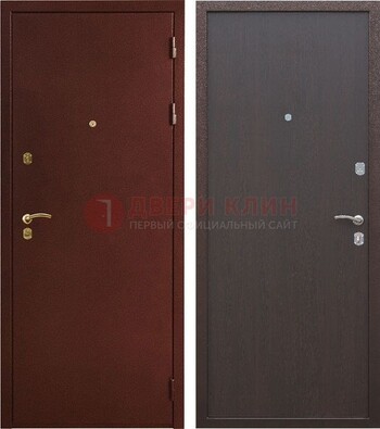 Бордовая входная дверь с порошковым покрытием ДП-201 в Чебоксарах