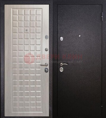 Черная входная дверь с порошковым покрытием ДП-206 в Кубинке