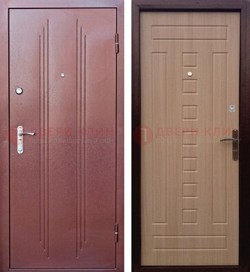 Стальная дверь с порошковым напыление цвета медный антик ДП-249 в Чебоксарах