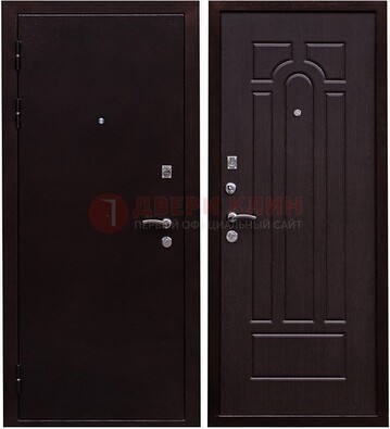 Черная стальная дверь с порошковым покрытием ДП-35 в Чебоксарах