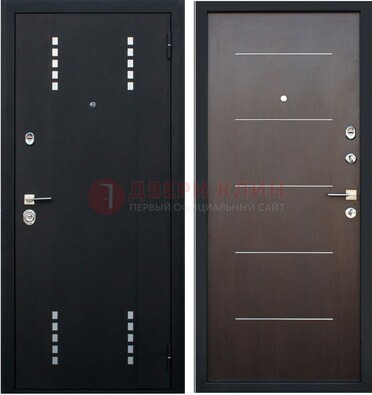 Черная металлическая дверь с порошковым окрасом ДП-62 в Чебоксарах