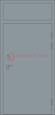 Серая противопожарная дверь ДПП-16 в Дмитрове