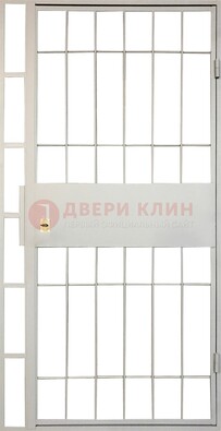 Железная решетчатая дверь в белом цвете ДР-19 в Чебоксарах
