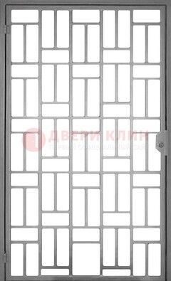 Металлическая решетчатая дверь в сером цвете ДР-23 в Чебоксарах