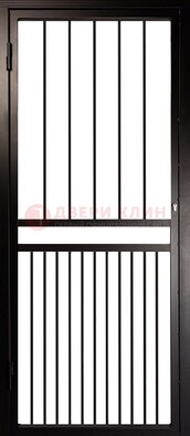 Коричневая одностворчатая железная решетчатая дверь ДР-24 в Чебоксарах