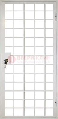 Белая металлическая решетчатая дверь ДР-2 в Чебоксарах