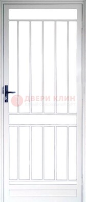 Железная решетчатая дверь белая ДР-32 в Чебоксарах