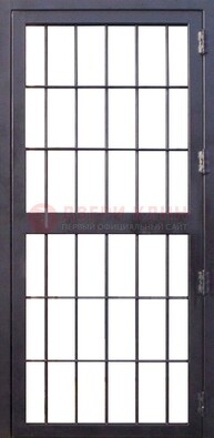 Темная стальная решетчатая дверь ДР-34 в Чебоксарах