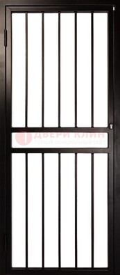 Темная стальная решетчатая дверь для дома ДР-45 в Чебоксарах
