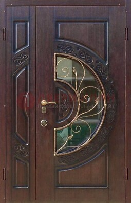 Полуторная железная дверь Винорит в классическом стиле ДСК-272 в Чебоксарах