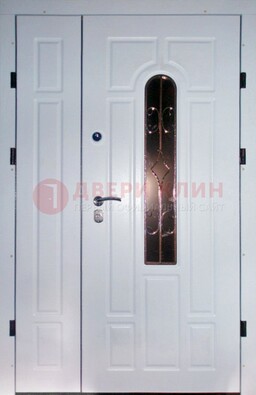Входная дверь Винорит со стеклом в белом цвете ДСК-277 в Уфе