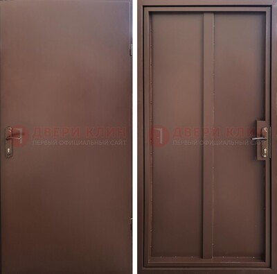 Техническая дверь с порошковым покрытием медный антик с двух сторон ДП-253 в Чебоксарах