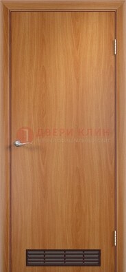 Светлая техническая дверь с вентиляционной решеткой ДТ-1 в Электрогорске