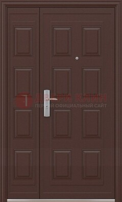 Коричневая железная тамбурная дверь ДТМ-37 в Чебоксарах