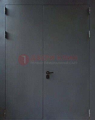 Черная распашная тамбурная дверь Порошок ДТМ-46 в Чебоксарах