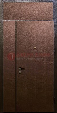 Тамбурная дверь с верхней фрамугой с винилискожей ДТМ-7 в Чебоксарах