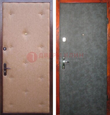 Светлая металлическая дверь с винилискожей ДВ-5 в Чебоксарах