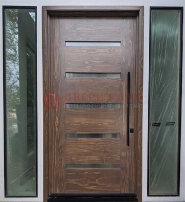 Железная дверь с виноритом и фрамугами ДВТ-189 в Чебоксарах