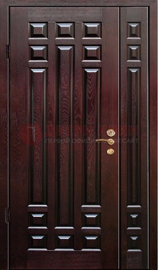 Коричневая металлическая дверь с виноритом ДВТ-20 в Чебоксарах