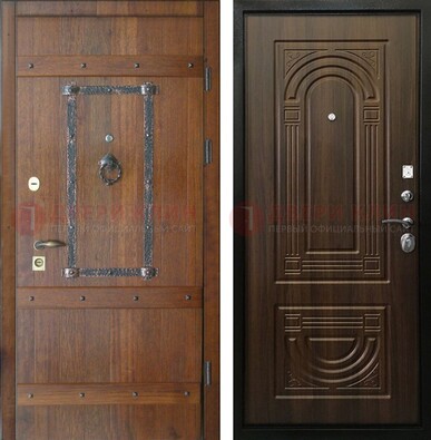 Темная стальная дверь с виноритом ДВТ-232 в Чебоксарах