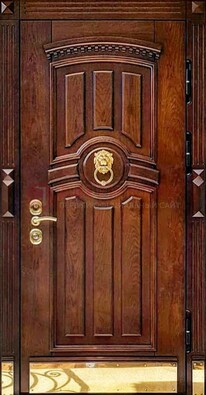 Входная дверь с виноритом в коричневом цвете ДВТ-236 в Чебоксарах