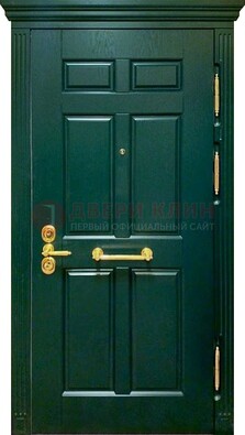 Классическая зеленая дверь с виноритом на улицу ДВТ-248 в Чебоксарах